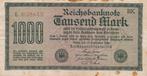 1000 Mark Reichsbanknote 1922, Postzegels en Munten, Bankbiljetten | Europa | Niet-Eurobiljetten, Verzenden, Duitsland, Los biljet