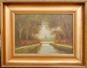 Schilderij landschap begin 20e eeuw gesigneerd A. Beekmans beschikbaar voor biedingen