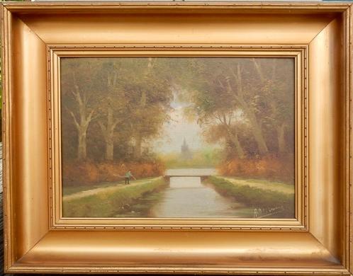 Schilderij landschap begin 20e eeuw gesigneerd A. Beekmans, Huis en Inrichting, Woonaccessoires | Schilderijen, Tekeningen en Foto's