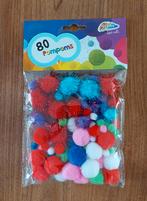 80 stuks verschillende pompoms, Ophalen of Verzenden, Nieuw, Materiaal