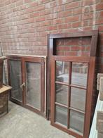 2 Ramen met Kozijn - Houten Ramen, Ophalen, Gevelraam of Ruit, Gebruikt, 80 tot 120 cm