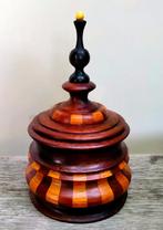 Prachtige Antiek Houten pot / Tabakspot / Tabaksdoos, Ophalen of Verzenden
