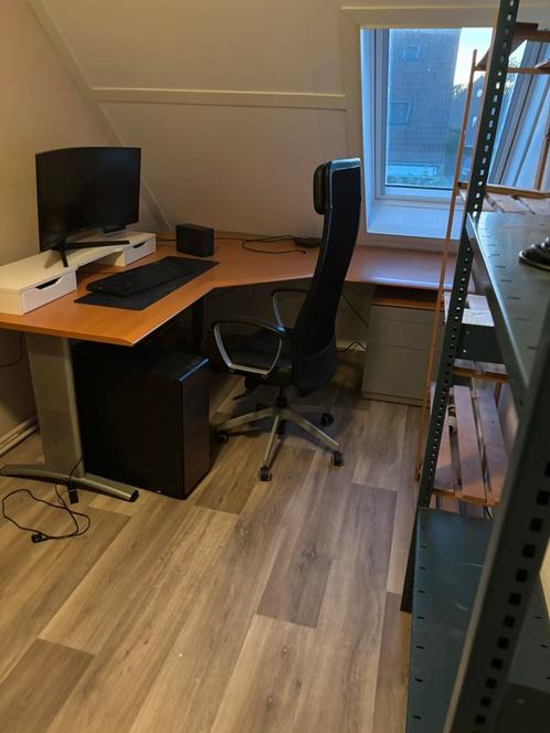 Hoek bureau kantoor, Huis en Inrichting, Bureaus, Nieuw, In hoogte verstelbaar, Ophalen