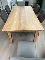 Teak tafel met 2 laden, Huis en Inrichting, Tafels | Eettafels, Ophalen, 200 cm of meer, 50 tot 100 cm, Zo goed als nieuw