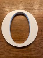 Houten o letter wit luxe 17 cm (2cm dik), Ophalen of Verzenden