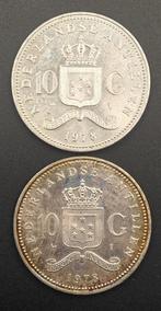 2x Nederlands-Antillen Zilveren 10 Gulden 1978, Postzegels en Munten, Munten | Nederland, Koningin Juliana, Setje, Zilver, Ophalen of Verzenden
