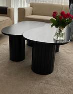 Design salontafel 2 delig, Huis en Inrichting, Tafels | Salontafels, Ophalen, Druppel, 100 tot 150 cm, Rond