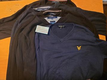 5 x Premium Cotton trui pullover Tommy Hilfiger XL Lyle&scot beschikbaar voor biedingen