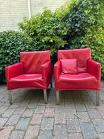 Fauteuils, Huis en Inrichting, Fauteuils, Ophalen, Gebruikt, 50 tot 75 cm, Leer