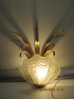 maison jansen schelp wandlamp (310), Huis en Inrichting, Ophalen of Verzenden, Gebruikt, Glas, Vintage design