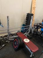 hammer strength olympic flat bench, Sport en Fitness, Nieuw, Fitnessbank, Ophalen of Verzenden