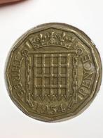 3 pence Engeland 1954 — Elizabeth II — F / XF, Verzenden, Overige landen, Losse munt