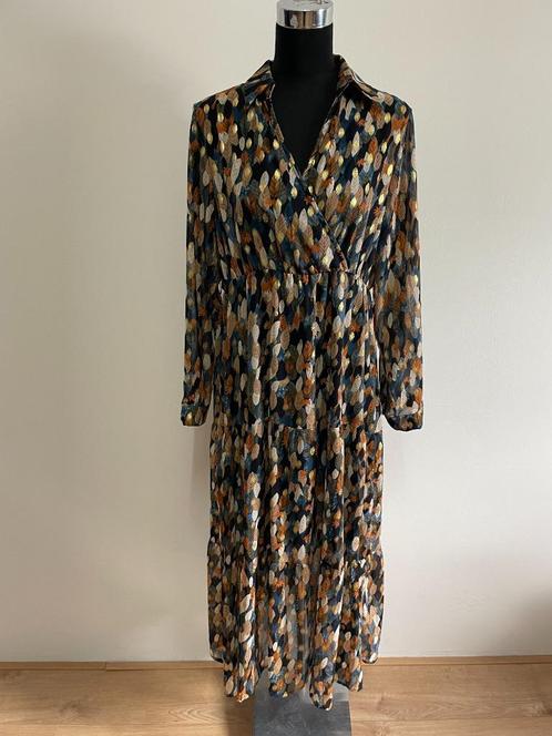J200 - Fleurige R&F maxi dress maat L (1), Kleding | Dames, Jurken, Zo goed als nieuw, Maat 38/40 (M), Onder de knie, Ophalen of Verzenden