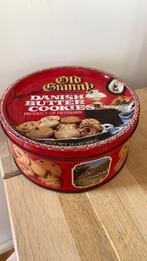Danish Butter Cookies Denemarken rood rond blikje Old Granny, Ophalen of Verzenden, Gebruikt, Overige, Overige merken