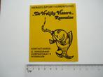 sticker oud Rosmalen vissen hengelsport Vrolijke Vissers clu, Verzamelen, Verzenden, Zo goed als nieuw, Bedrijf of Vereniging