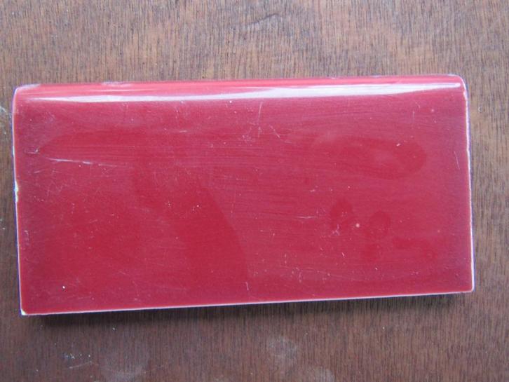 17 stuks rode antieke randtegels., Antiek en Kunst, Antiek | Wandborden en Tegels, Ophalen of Verzenden