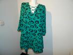 Essentiel Antwerp appel groene jurk animal print koort M
