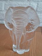 Kristallen presse-papier olifant van Mats Jonasson. H 14,5cm, Ophalen of Verzenden