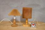 2 vintage tafellamp – massief hout – Scandinavische stijl, Antiek en Kunst, Antiek | Lampen, Ophalen of Verzenden