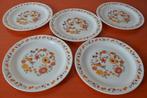 Set van 5 grote retro vintage Arcopal borden - Zonnebloem, Huis en Inrichting, Keuken | Servies, Ophalen of Verzenden, Bord(en)