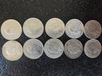 1/2 guldens zilver Wilhelmina ( 10 x), Postzegels en Munten, ½ gulden, Setje, Zilver, Ophalen of Verzenden