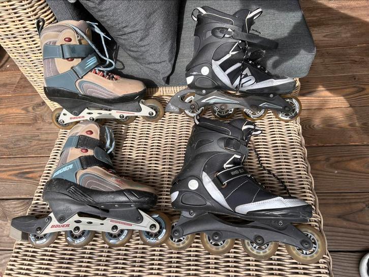 Diverse maten skeelers, Sport en Fitness, Skeelers, Gebruikt, Inline skates 4 wielen, Bauer, Ophalen of Verzenden