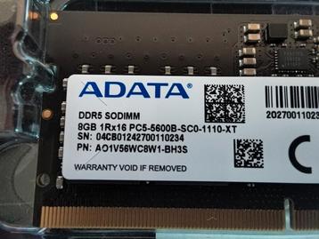 ADATA DDR5 SODIMM, 16gb (2x8GB), 5600MHz beschikbaar voor biedingen