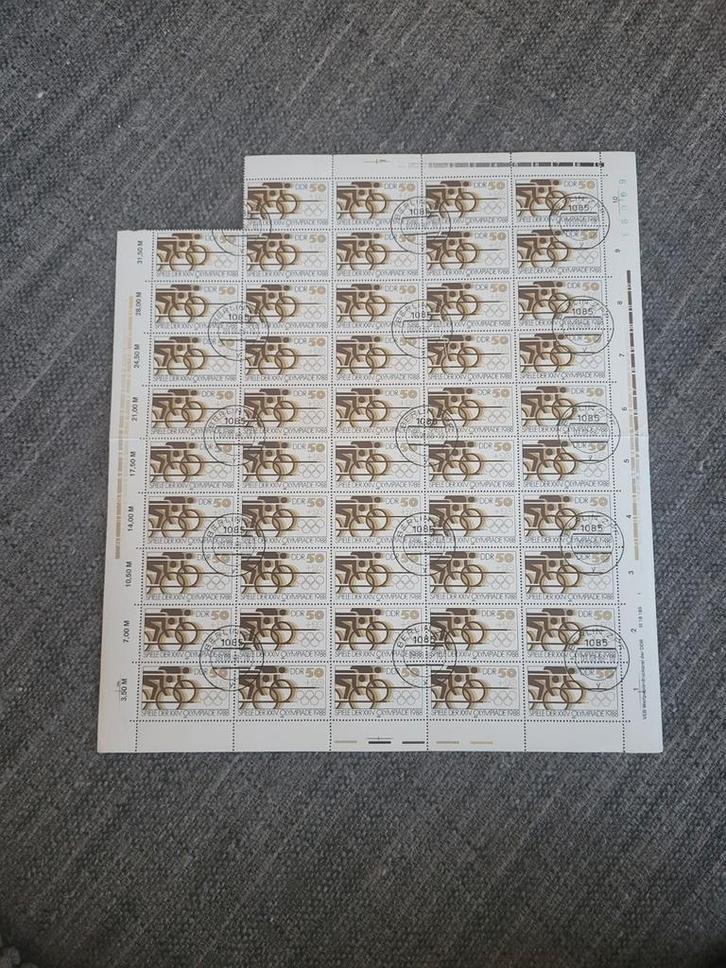 Oost-Duitse Olympische Zomer Spelen 1988 postzegels, Postzegels en Munten, Postzegels | Volle albums en Verzamelingen, Buitenland