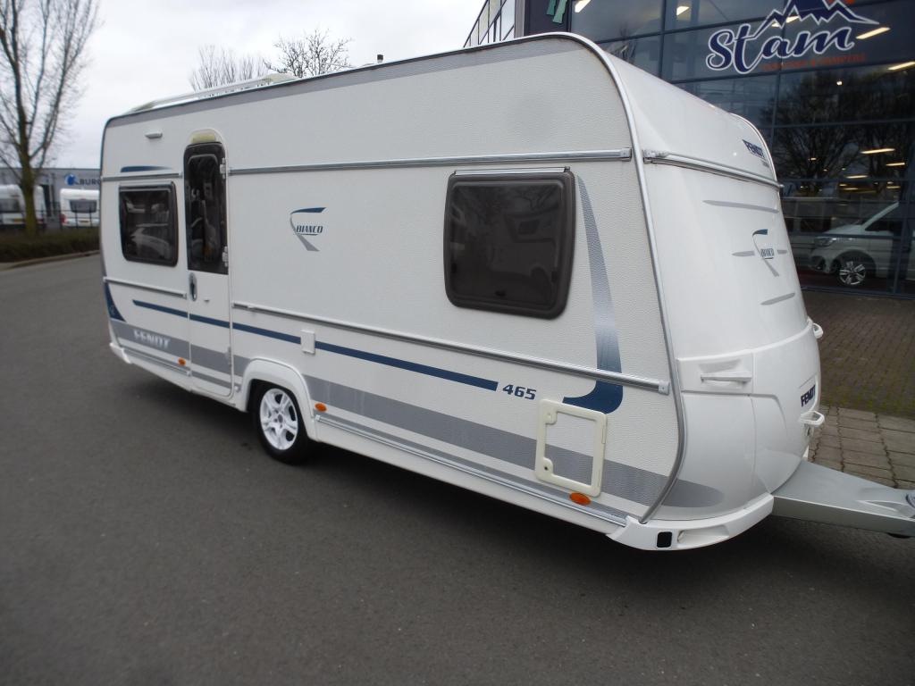 Fendt Bianco 465 SFB Frans bed en rond zit, Caravans en Kamperen, Rondzit, Overige typen, 1250 - 1500 kg, Tot en met 4