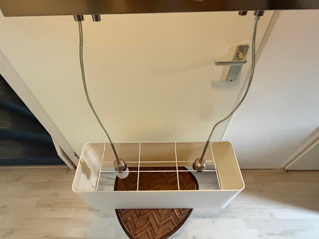 Mooie Kloosterman hanglamp in beige wit kleur, Huis en Inrichting, Ophalen of Verzenden, Zo goed als nieuw, Overige materialen