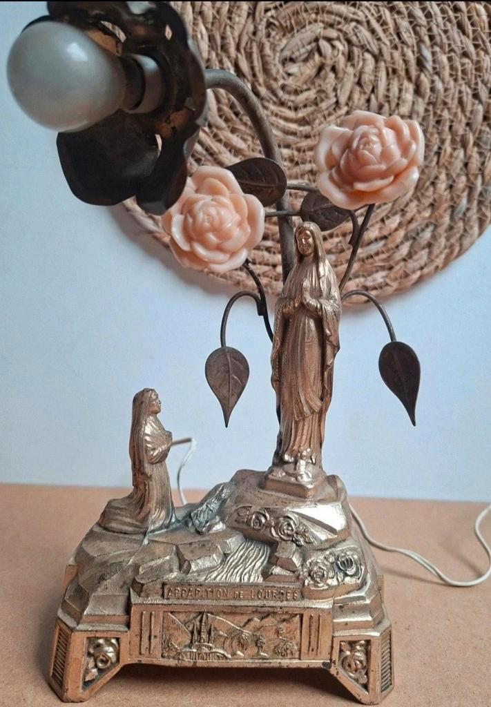 Vintage Lourdes lamp met muziekdoos – werkend, Auto diversen, Automatten, Ophalen of Verzenden