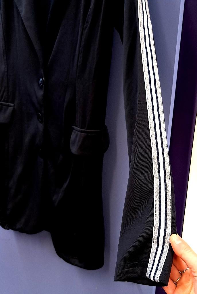 Triple Nine donker blauwe langere blazer + zilver mt M 41136, Maat 38/40 (M), Blauw, ., Triple nine