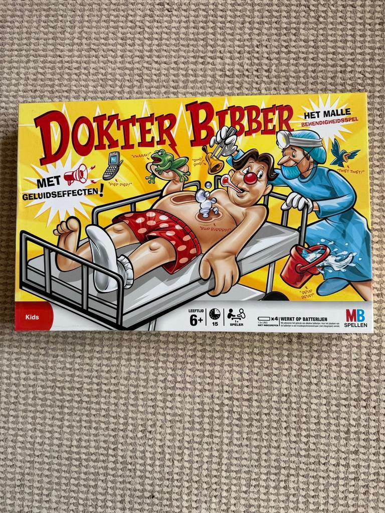 Dokter Bibber spel met geluidseffecten, Een of twee spelers, Ophalen of Verzenden, Zo goed als nieuw