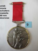 schietsport, hele mooie medaille geweerschieten, (9), Postzegels en Munten, Ophalen of Verzenden, Overige materialen, Nederland