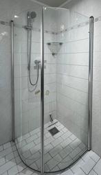 Douchecabine | 90x90 cm Chroom Helder glas, Ophalen, 75 cm of meer, Overige typen, 50 tot 100 cm
