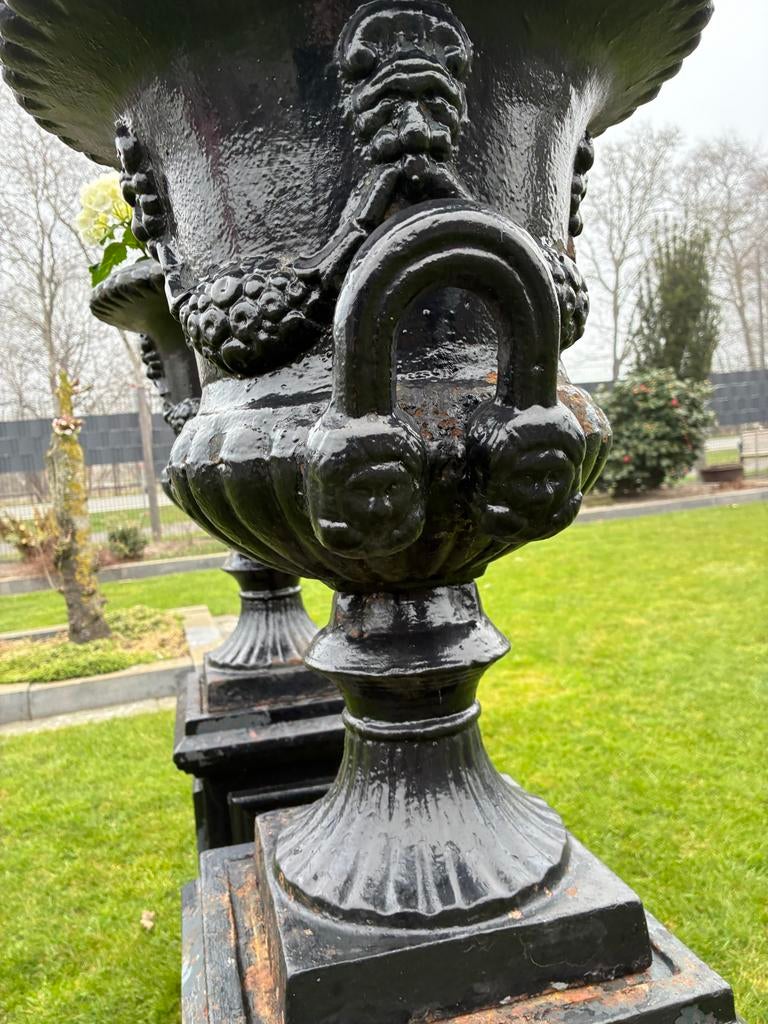 2 Baardman Vazen op Sokkel - vaas60 h sokkel 50 cm, Antiek en Kunst, Ophalen