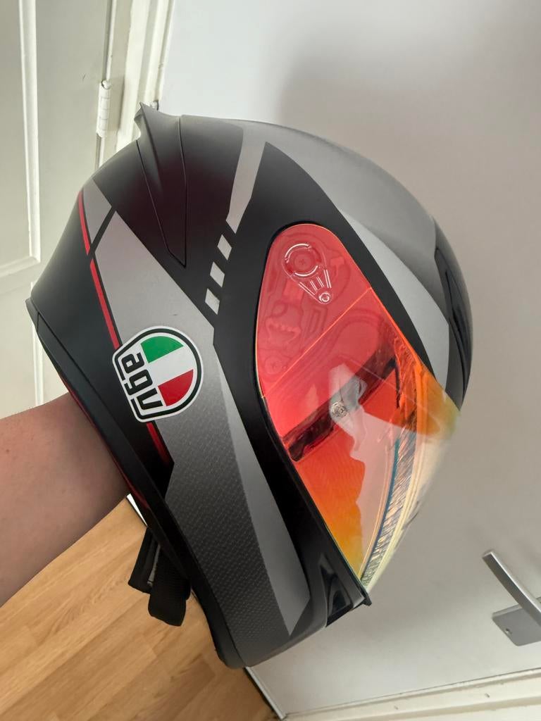 Agv k1 XL helm met cardo freecom 4 systeem, Ophalen, Dames, XL, Tweedehands