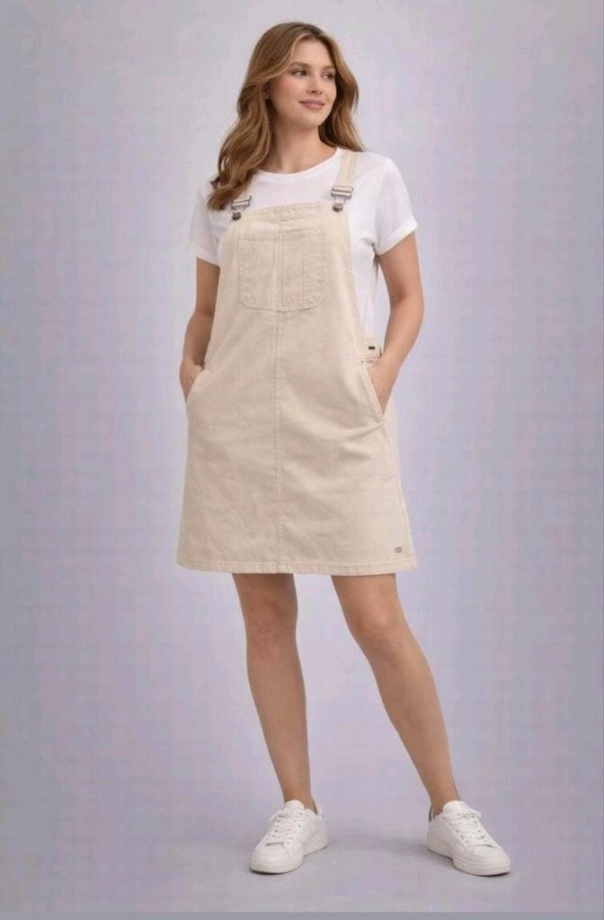 Beige tuinrok/ jurk Pull&Bear – maat L, Kleding | Dames, Jurken, Zo goed als nieuw, Maat 38/40 (M), Beige, Boven de knie, Ophalen of Verzenden