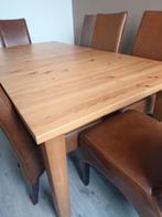 Solid Wood Dining Table – Natural Finish, Ophalen, Zo goed als nieuw
