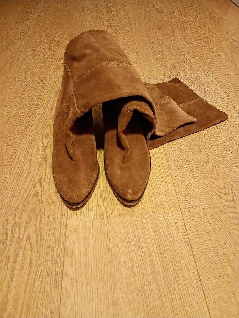 Suède laarzen, Kleding | Dames, Schoenen, Hoge laarzen, Bruin, Verzenden, Onbekend
