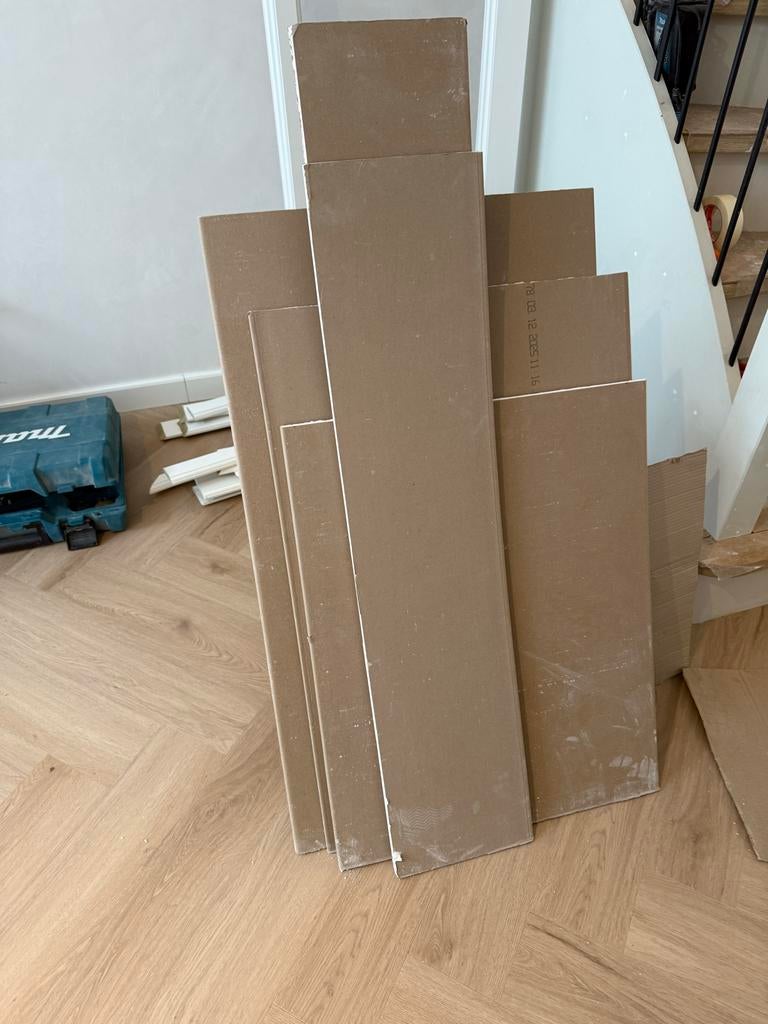 Restanten gipsplaat 9.5mm - Ideaal voor kleine klussen, Ophalen, Gebruikt, Overige materialen, Minder dan 20 mm