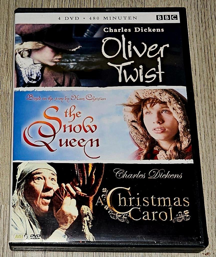 4DVD Boxset: Oliver Twist, Sneeuwkoningin, Kerstverhaal, Alle leeftijden, Boxset, Drama, Ophalen of Verzenden