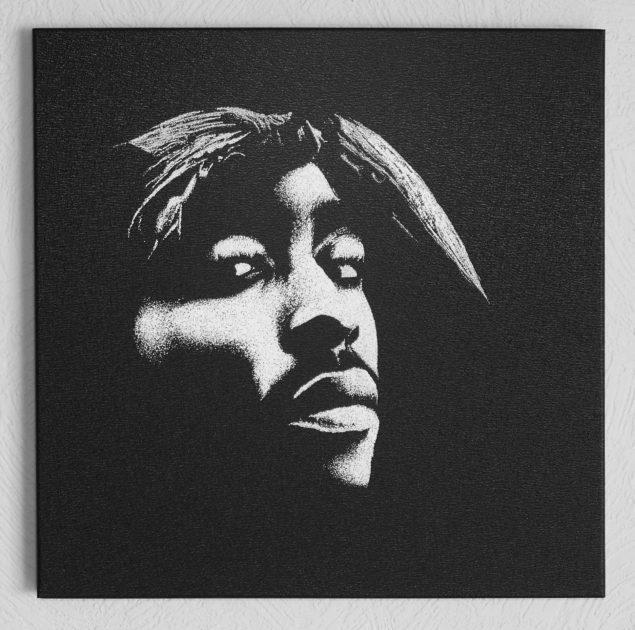 2pac Tupac gegraveerd portret handgemaakte gravure, Ophalen of Verzenden