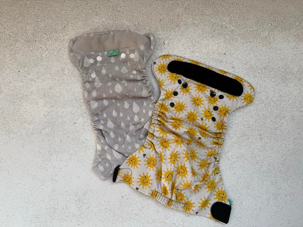 2 Wasbare luiers (binnen- en buitenluier) van TotsBots, Ophalen of Verzenden, Gebruikt, Jongetje of Meisje, Overige typen