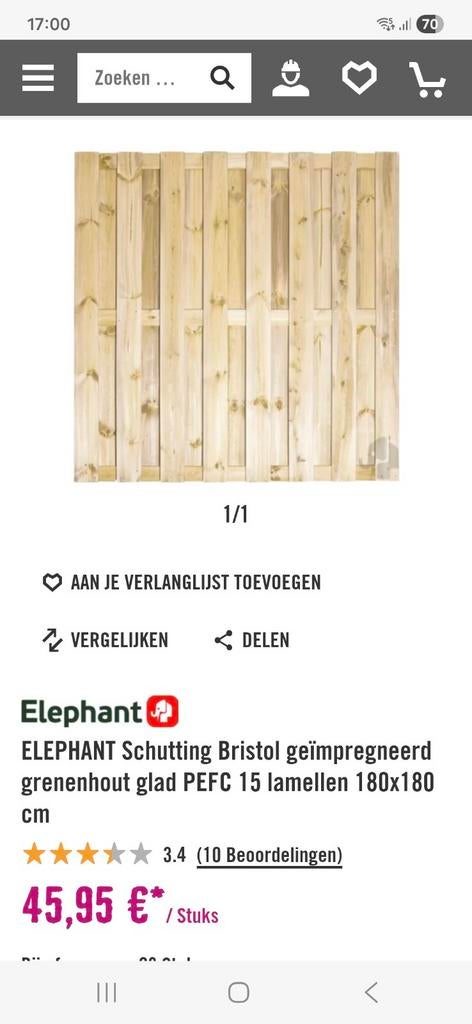 2 nieuwe schuttingen., 1 tot 2 meter, Minder dan 3 meter, Nieuw, Ophalen of Verzenden