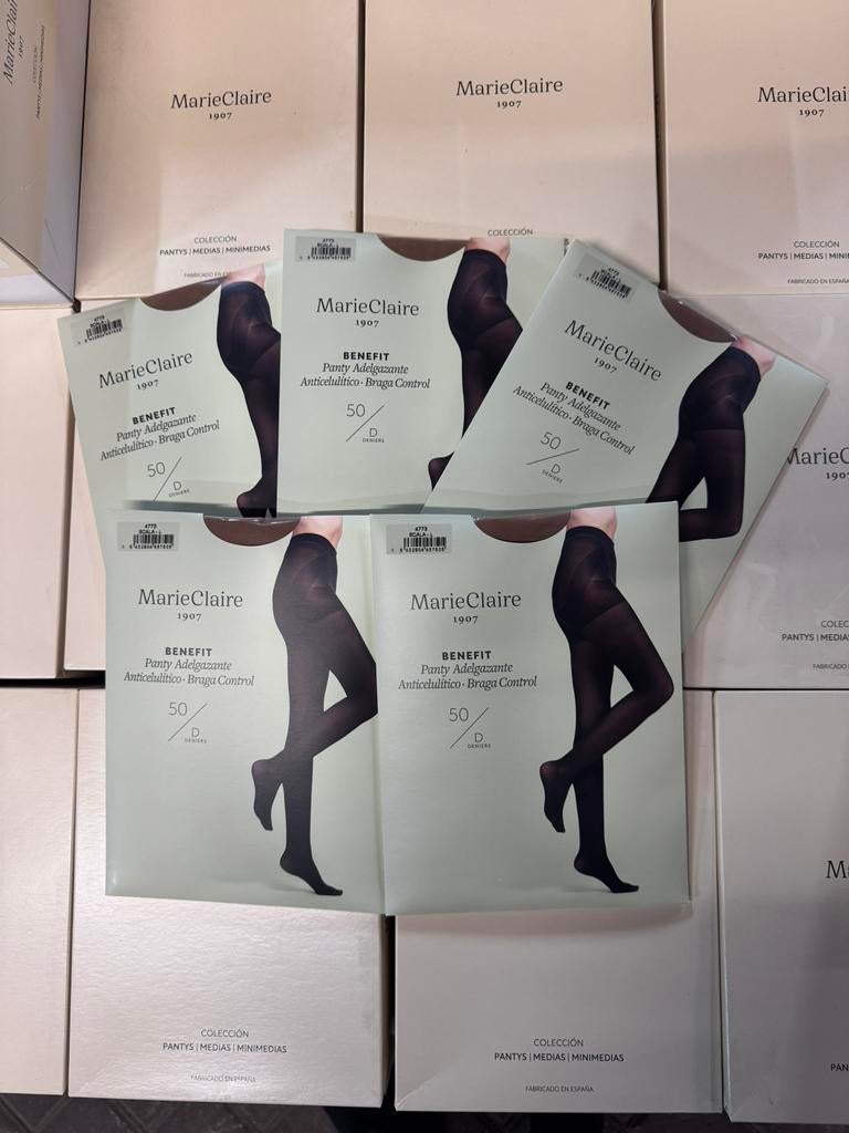 MarieClaire – 6 stuks Benefit Panty 50 Denier nude, Kleding | Dames, Ophalen of Verzenden, Nieuw, Zwart, Panty