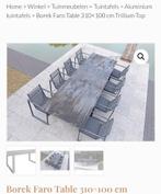 Borek Tuintafel Faro 3.10x1.00 met Trillium Top - Z.G.A.N., Ophalen of Verzenden, Zo goed als nieuw, Rechthoekig, Overige materialen