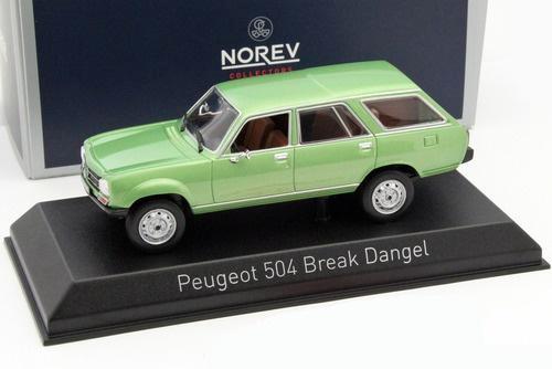 Peugeot 504 Estate Dangel 1980 Groen Modelauto 1/43 Norev, Hobby en Vrije tijd, Modelauto's | 1:43, Nieuw, Auto, Norev, Ophalen of Verzenden