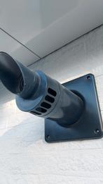 CV ketel rookgasafvoer 80/125 met zwarte en witte muurplaat, Ophalen of Verzenden