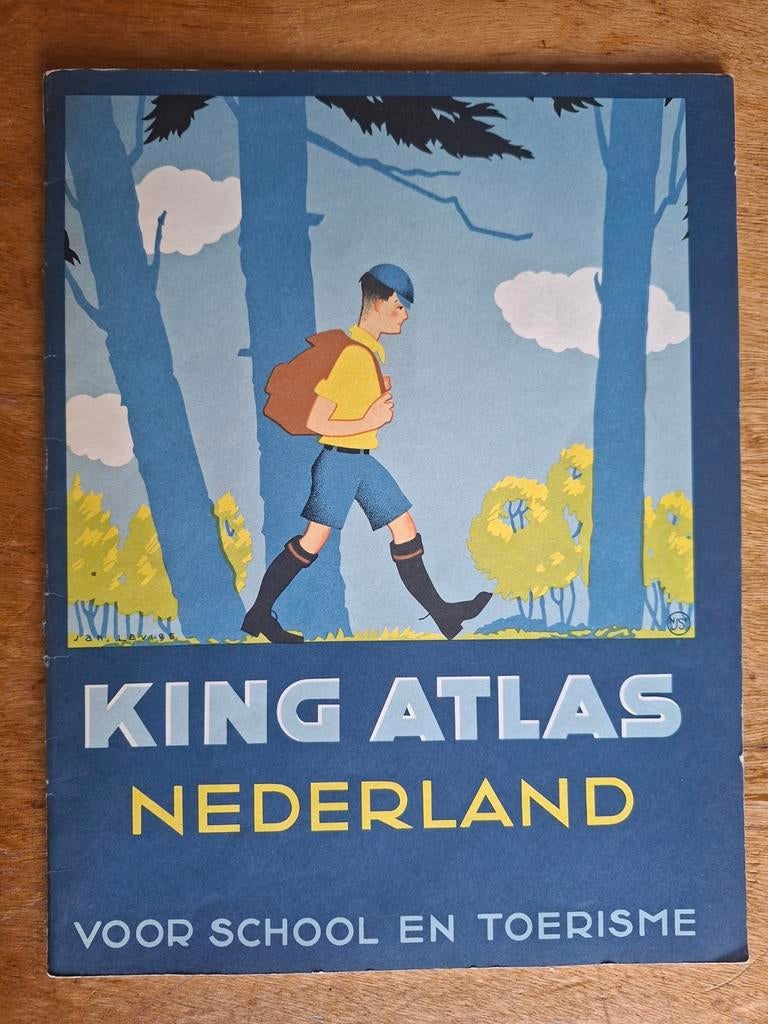 King atlas Nederland, Boeken, Atlassen en Landkaarten, Gelezen, Overige atlassen, Ophalen of Verzenden, 1800 tot 2000